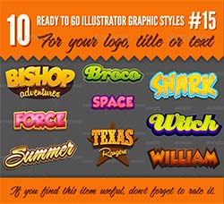 illustrator图形样式－10个标志展示风格：10 Logo Graphic Styles #15